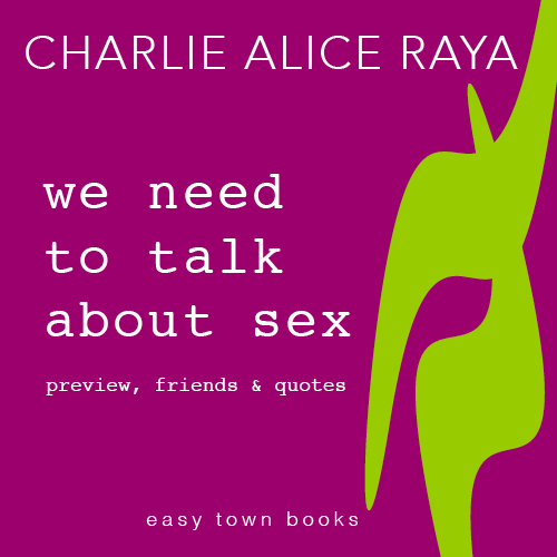 sex talk, preview and graphics, by Charlie Alice Raya, book cover